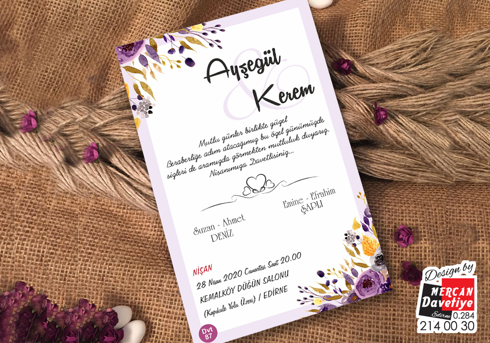 Mercan Davetiye DVT87