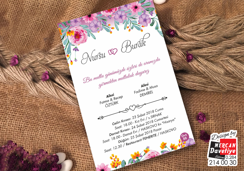 Mercan Davetiye DVT88