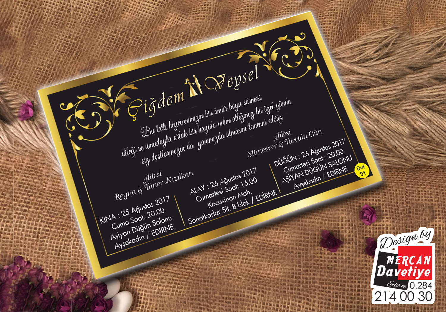 Mercan Davetiye DVT91