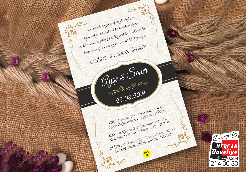 Mercan Davetiye DVT94