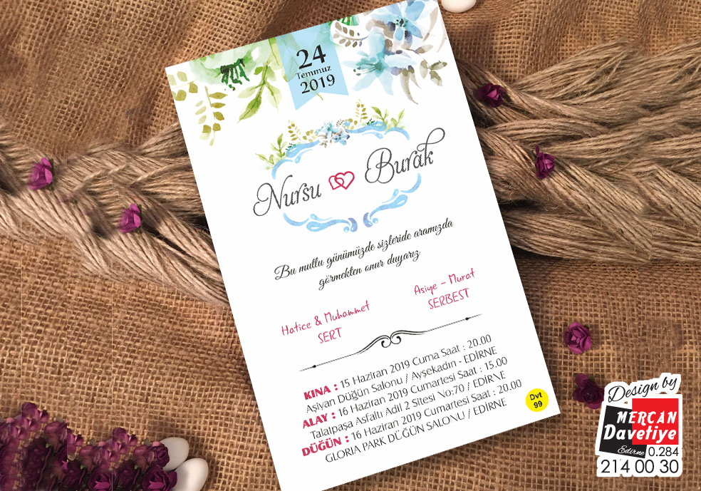 Mercan Davetiye DVT99