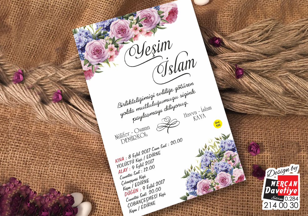 Mercan Davetiye DVT100