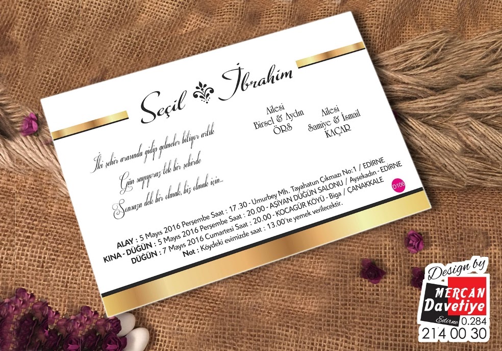 Mercan Davetiye DVT106