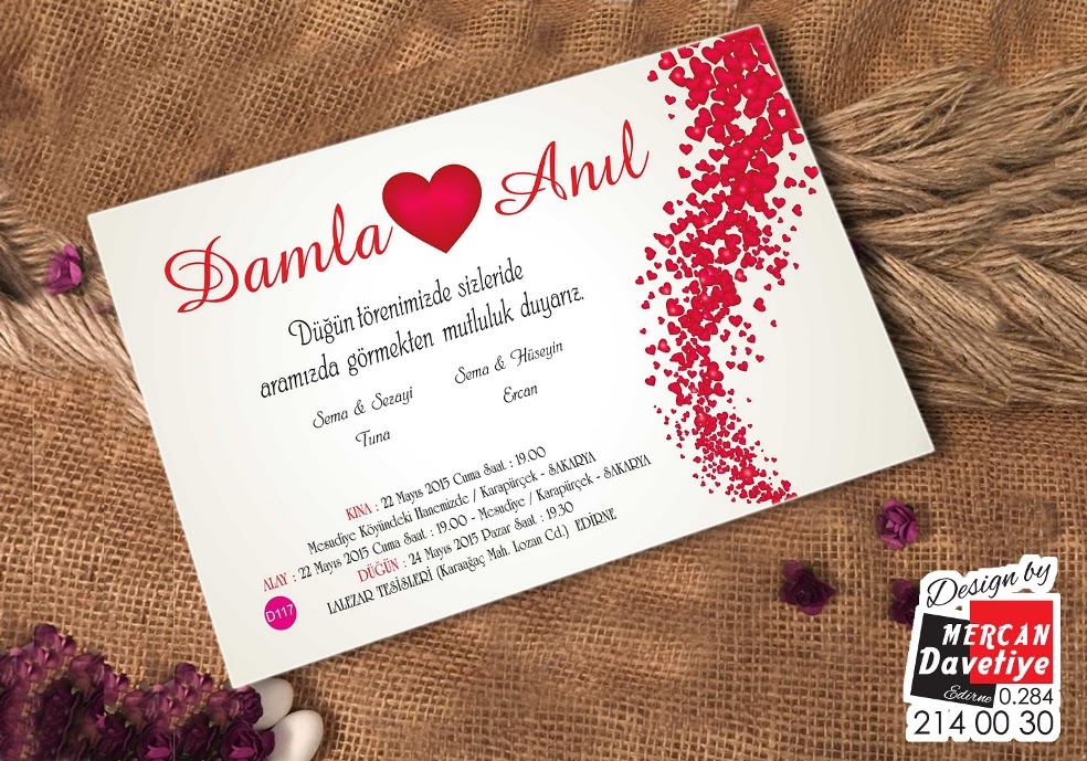 Mercan Davetiye DVT117