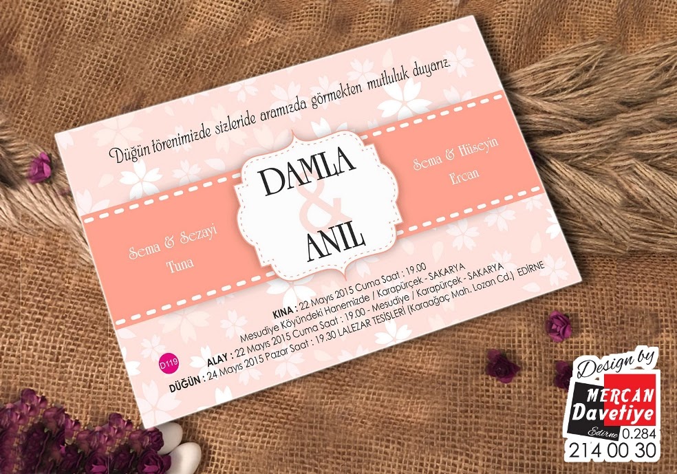 Mercan Davetiye DVT119