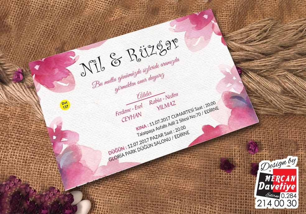 Mercan Davetiye DVT137