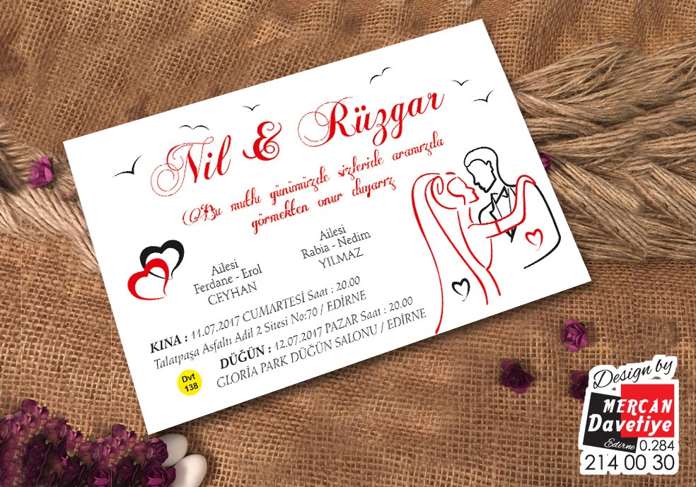 Mercan Davetiye DVT138