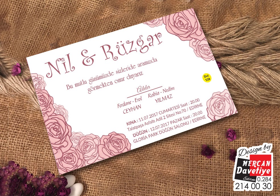 Mercan Davetiye DVT139