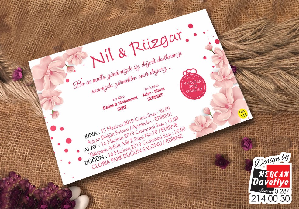 Mercan Davetiye DVT145