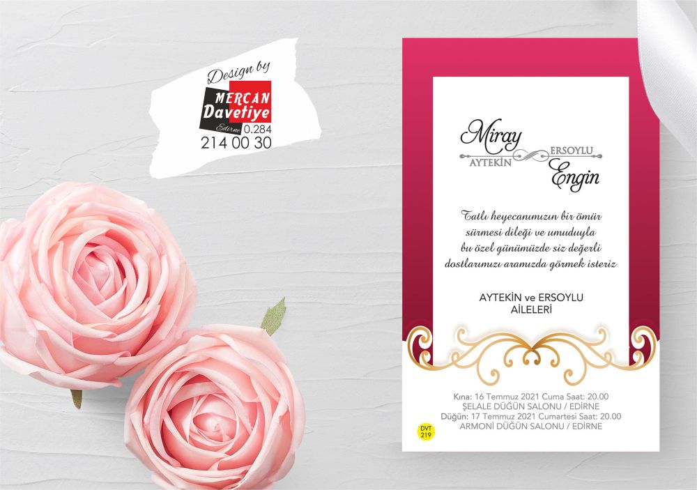 Mercan Davetiye DVT219