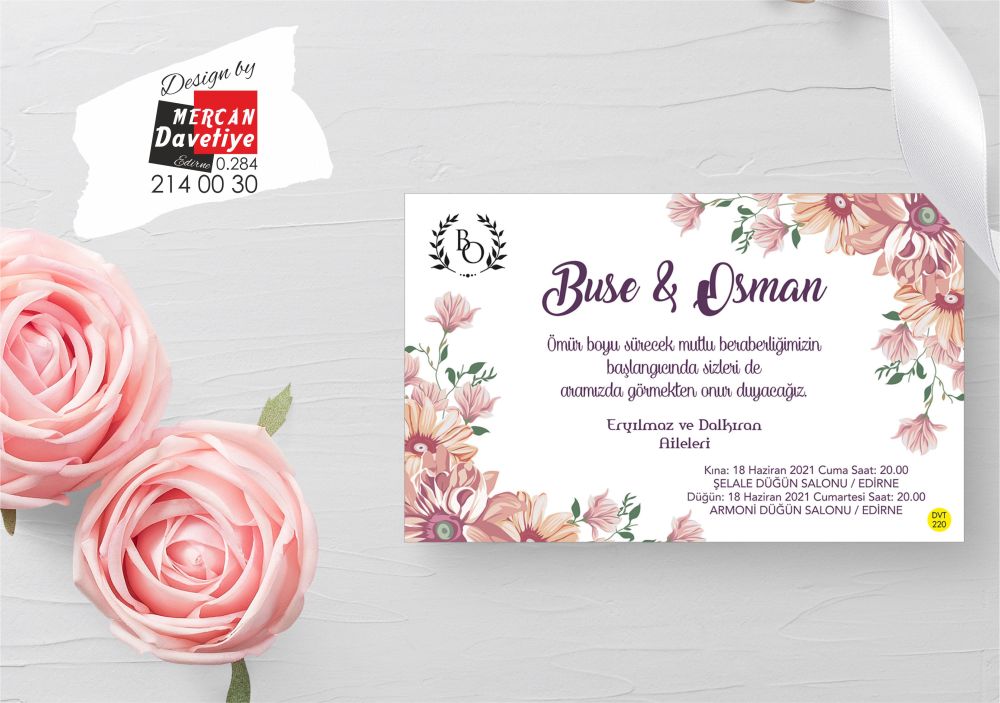 Mercan Davetiye DVT220