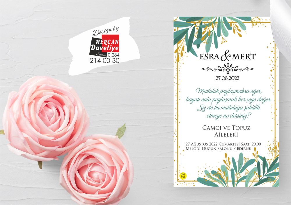 Mercan Davetiye DVT232