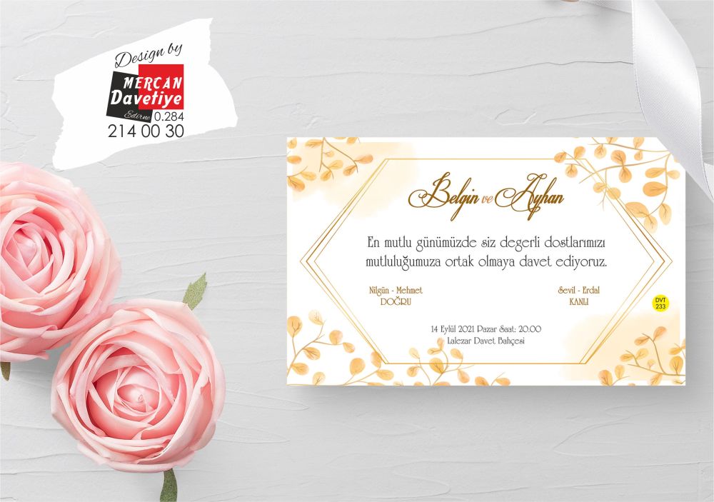 Mercan Davetiye DVT233