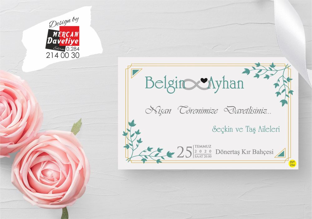 Mercan Davetiye DVT234